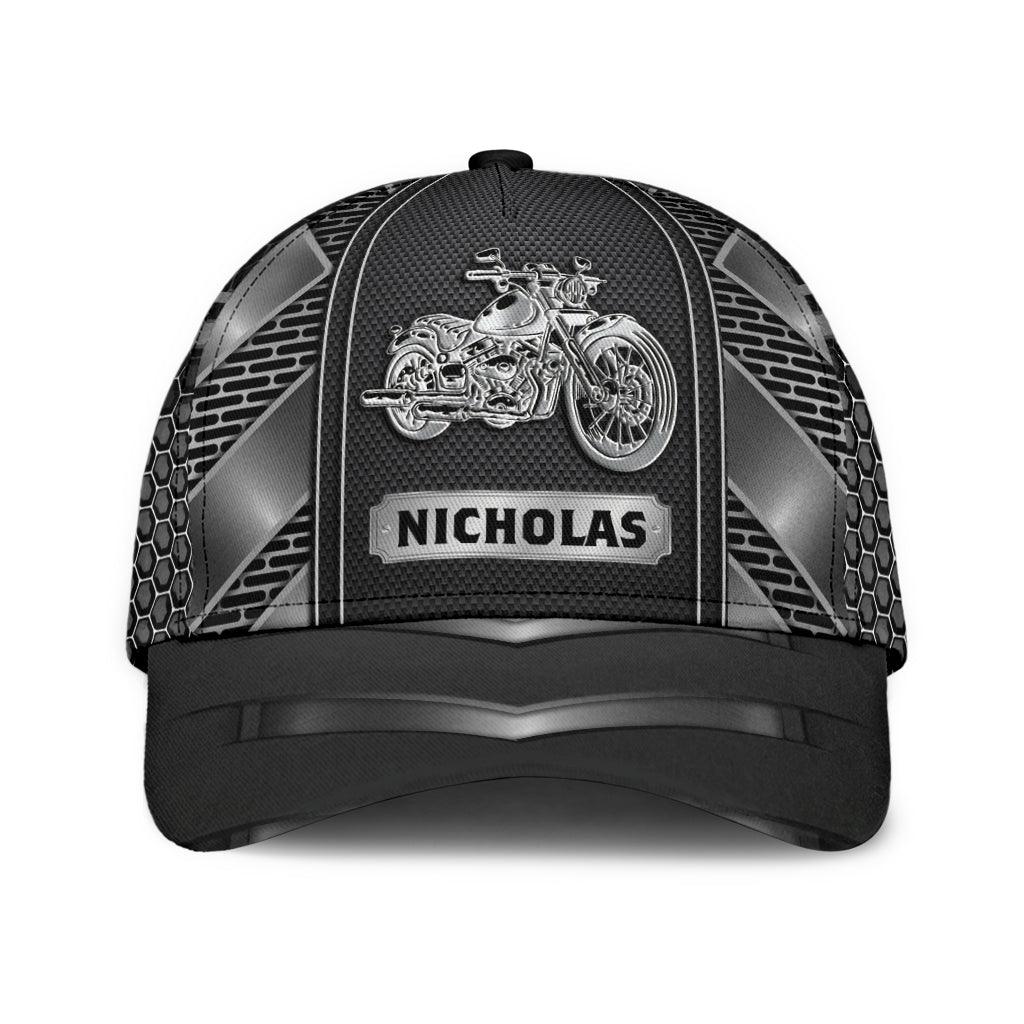 Personalized Motorcycle Classic Cap, Personalized Gift for Motorcycle Lovers, Motorcycle Riders Trucker Hats Custom Hats Gifts For Men & Women