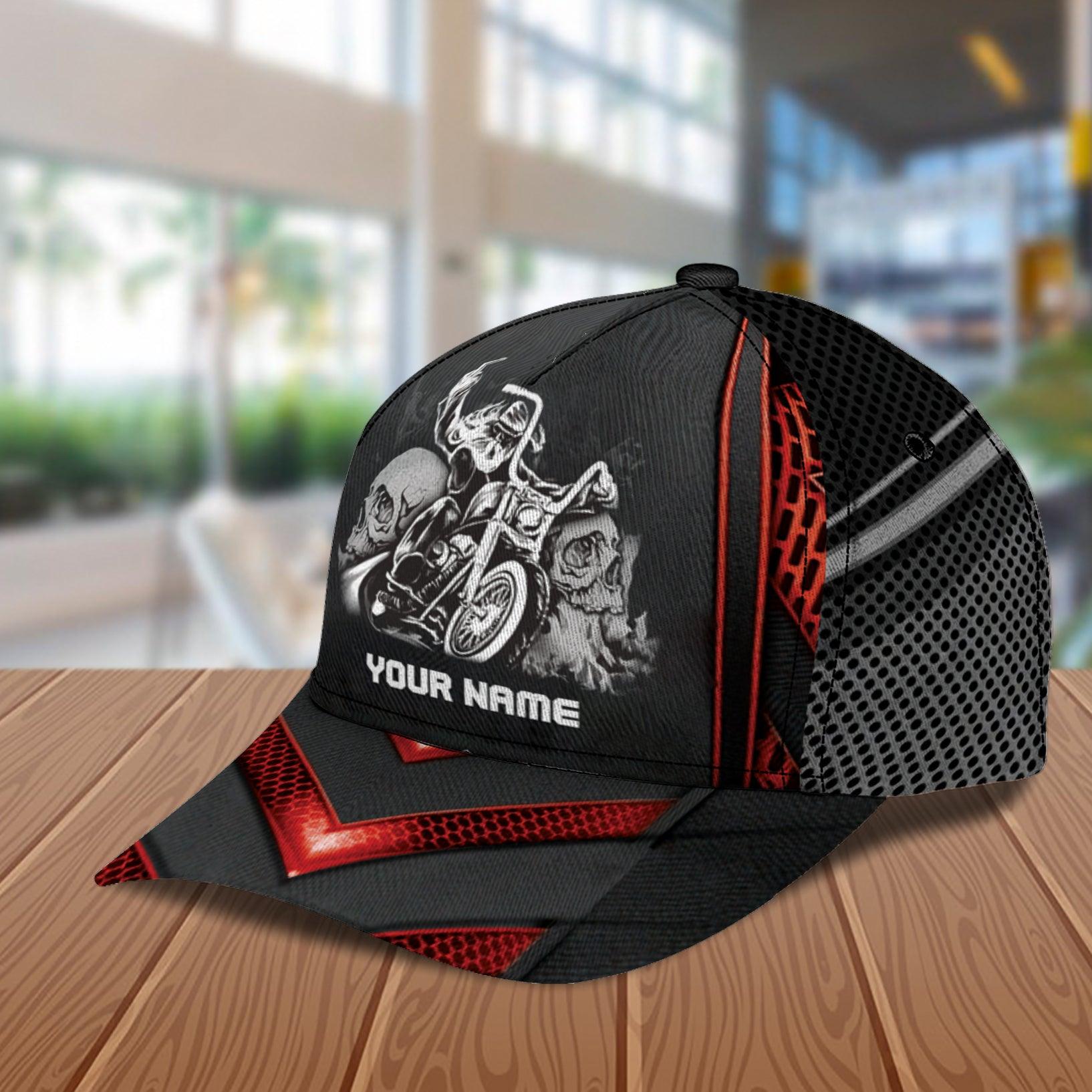 Personalized Motorcycle Classic Cap, Personalized Gift for Motorcycle Lovers, Motorcycle Riders Trucker Hats Custom Hats Gifts For Men & Women
