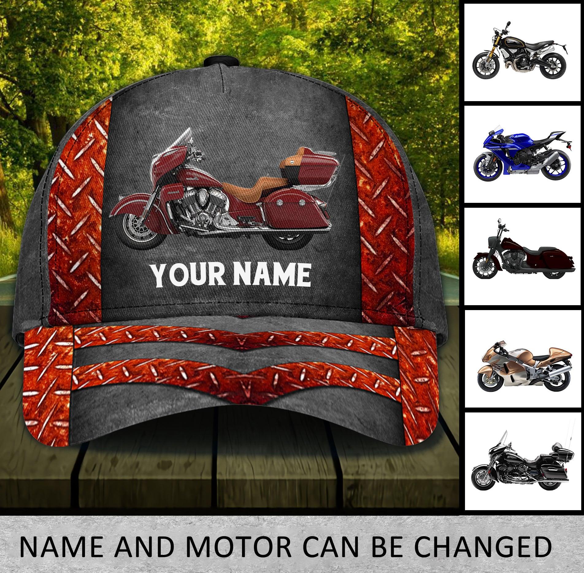 Personalized Motorcycle Classic Cap, Personalized Gift for Motorcycle Lovers, Motorcycle Riders Trucker Hats Custom Hats Gifts For Men & Women