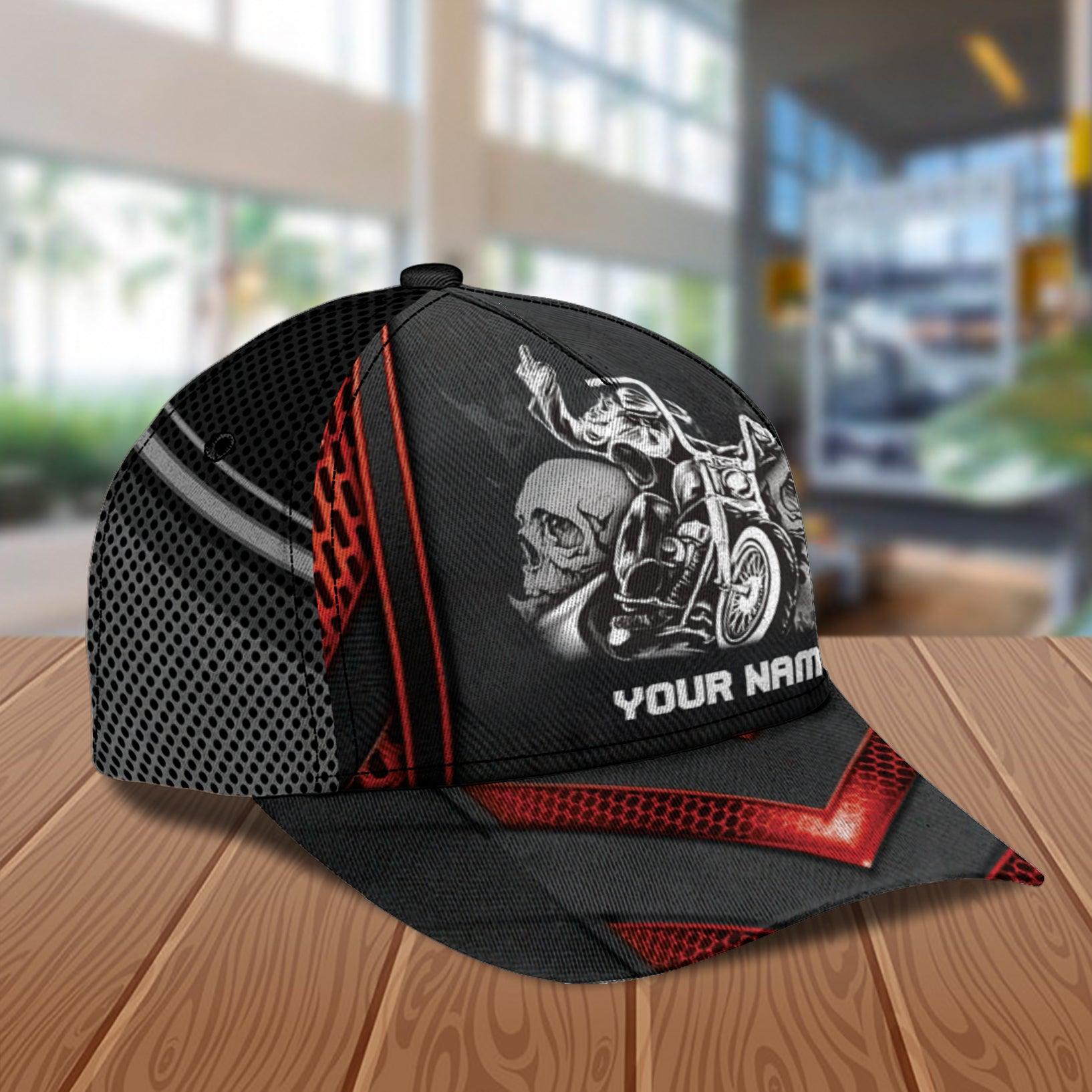 Personalized Motorcycle Classic Cap, Personalized Gift for Motorcycle Lovers, Motorcycle Riders Trucker Hats Custom Hats Gifts For Men & Women
