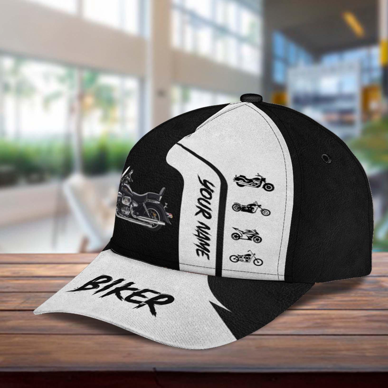 Personalized Motorcycle Classic Cap, Personalized Gift for Motorcycle Lovers, Motorcycle Riders Trucker Hats Custom Hats Gifts For Men & Women