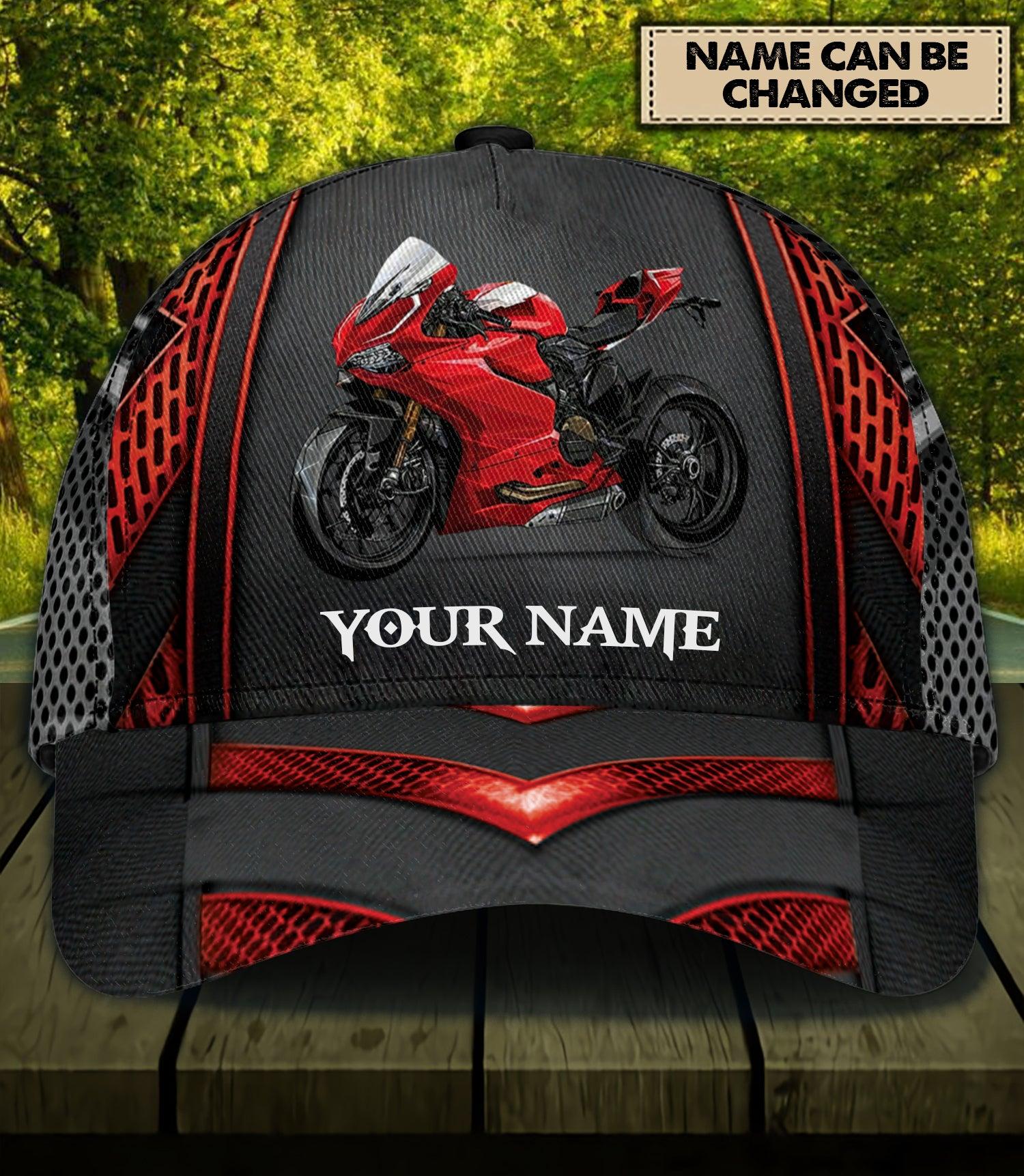 Personalized Motorcycle Classic Cap, Personalized Gift for Motorcycle Lovers, Motorcycle Riders Trucker Hats Custom Hats Gifts For Men & Women