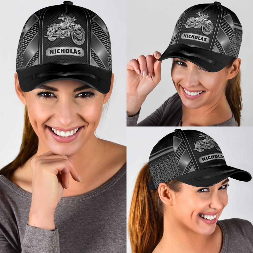 Personalized Motorcycle Classic Cap, Personalized Gift for Motorcycle Lovers, Motorcycle Riders Trucker Hats Custom Hats Gifts For Men & Women