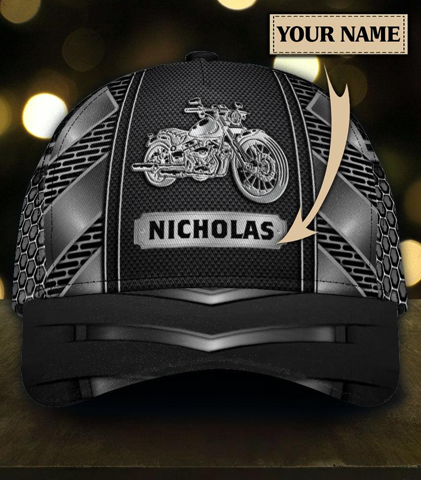 Personalized Motorcycle Classic Cap, Personalized Gift for Motorcycle Lovers, Motorcycle Riders Trucker Hats Custom Hats Gifts For Men & Women