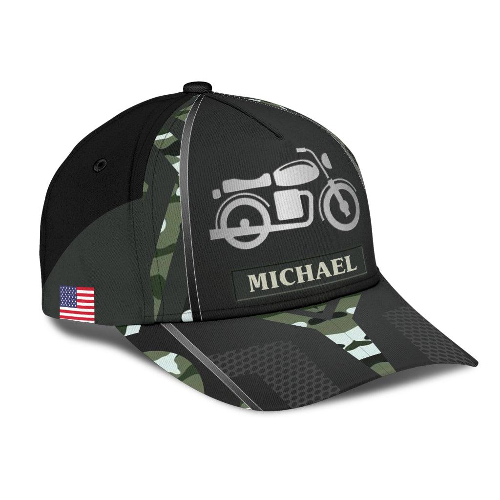 Personalized Motorcycle Classic Cap, Personalized Gift for Motorcycle Lovers, Motorcycle Riders Trucker Hats Custom Hats Gifts For Men & Women