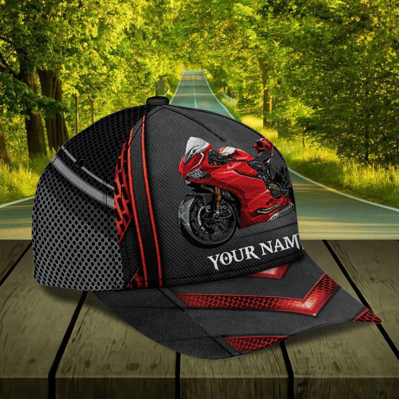 Personalized Motorcycle Classic Cap, Personalized Gift for Motorcycle Lovers, Motorcycle Riders Trucker Hats Custom Hats Gifts For Men & Women