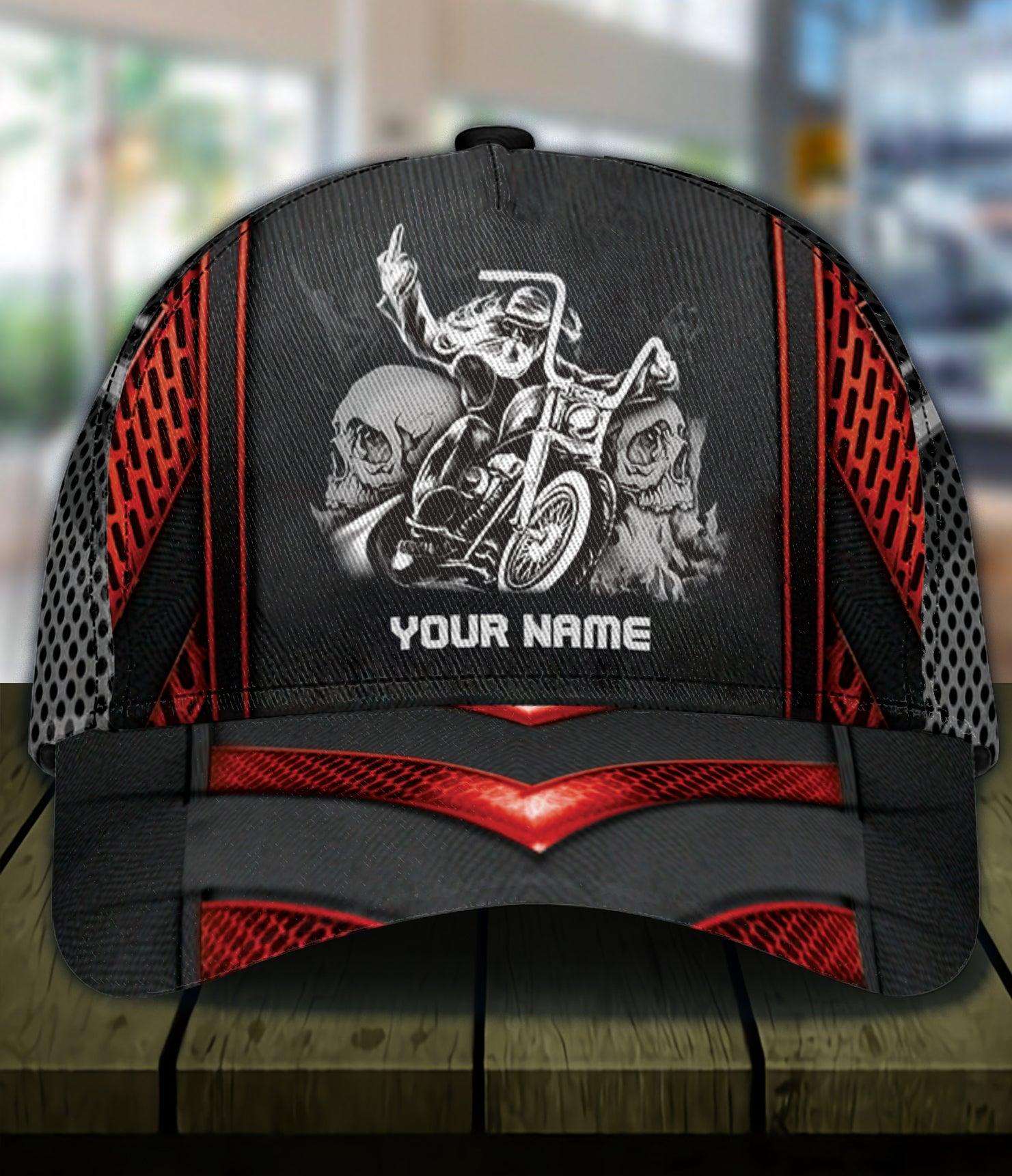 Personalized Motorcycle Classic Cap, Personalized Gift for Motorcycle Lovers, Motorcycle Riders Trucker Hats Custom Hats Gifts For Men & Women