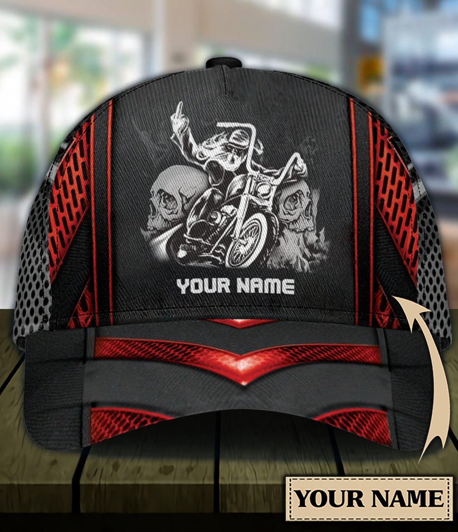 Personalized Motorcycle Classic Cap, Personalized Gift for Motorcycle Lovers, Motorcycle Riders Trucker Hats Custom Hats Gifts For Men & Women