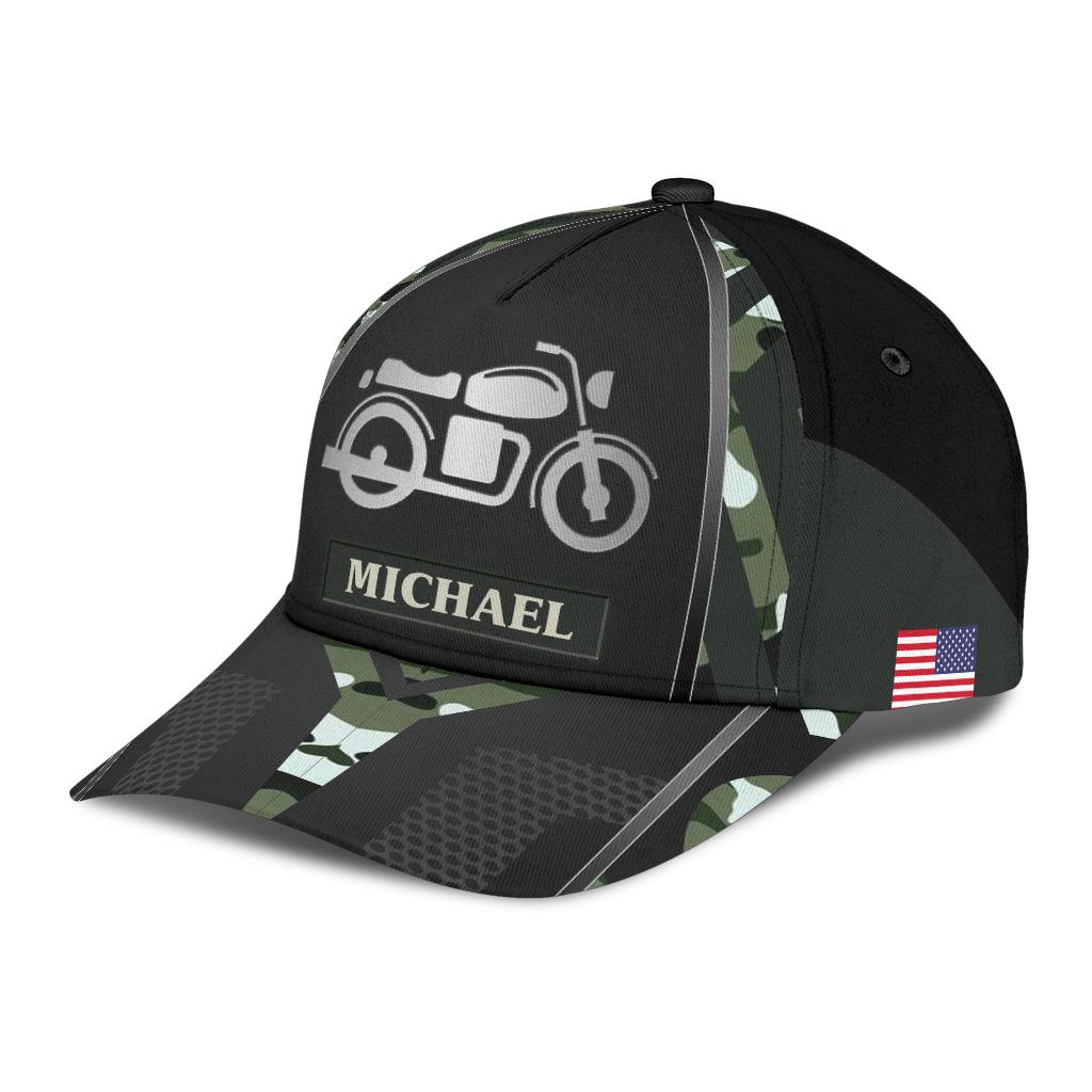Personalized Motorcycle Classic Cap, Personalized Gift for Motorcycle Lovers, Motorcycle Riders Trucker Hats Custom Hats Gifts For Men & Women
