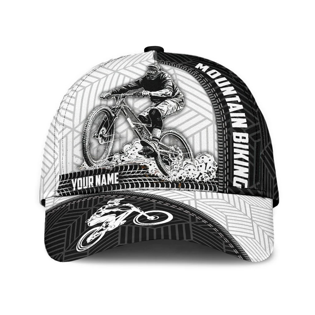 Personalized MTB Mountain Biking Classic Cap for Men, Mountain Biking Lovers Hat for Boyfriend Trucker Hats Custom Hats Gifts For Men & Women