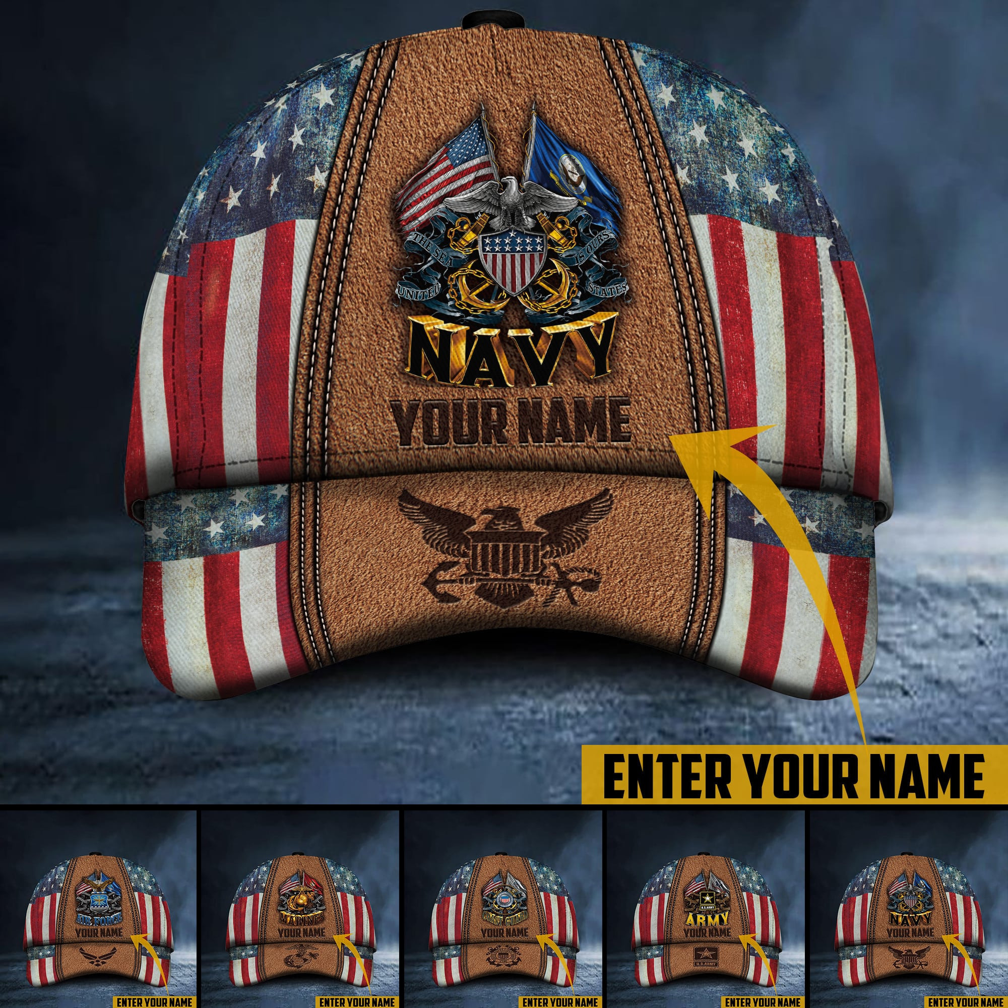 Personalized Multiservice 3D Printed Veteran Cap Trucker Hats Custom Hats Gifts For Men & Women