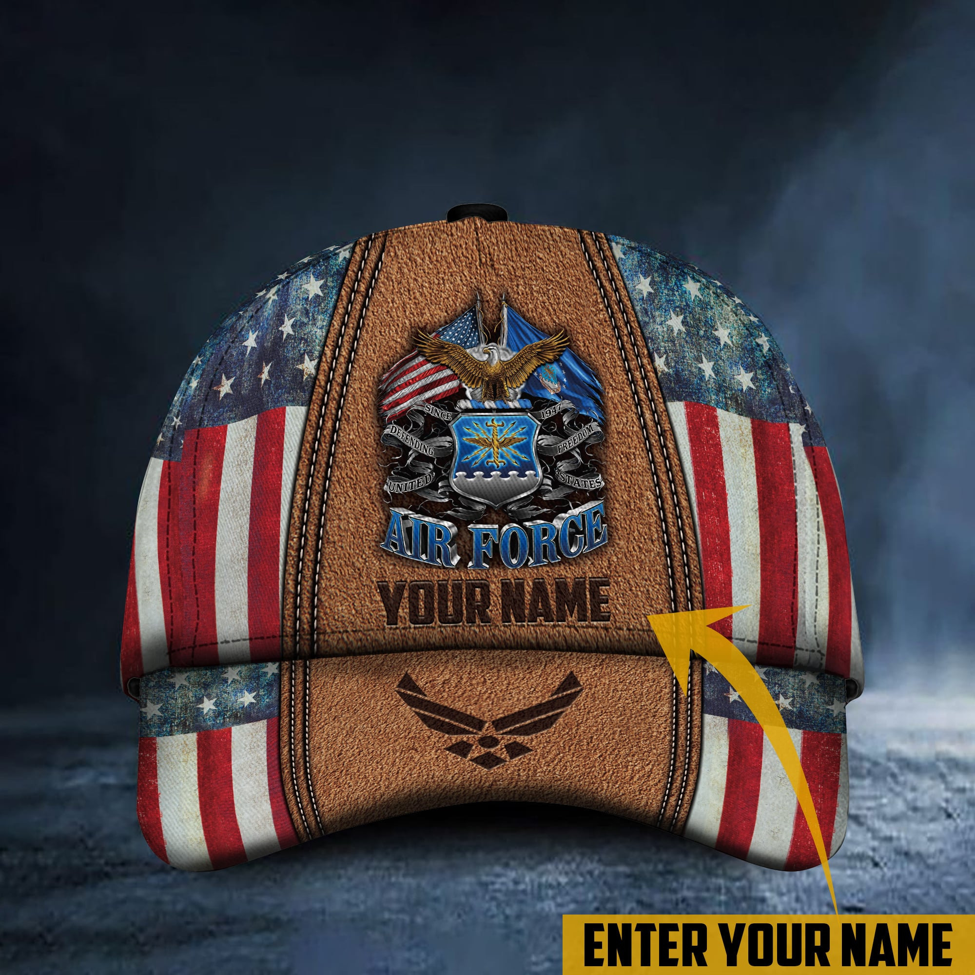 Personalized Multiservice 3D Printed Veteran Cap Trucker Hats Custom Hats Gifts For Men & Women