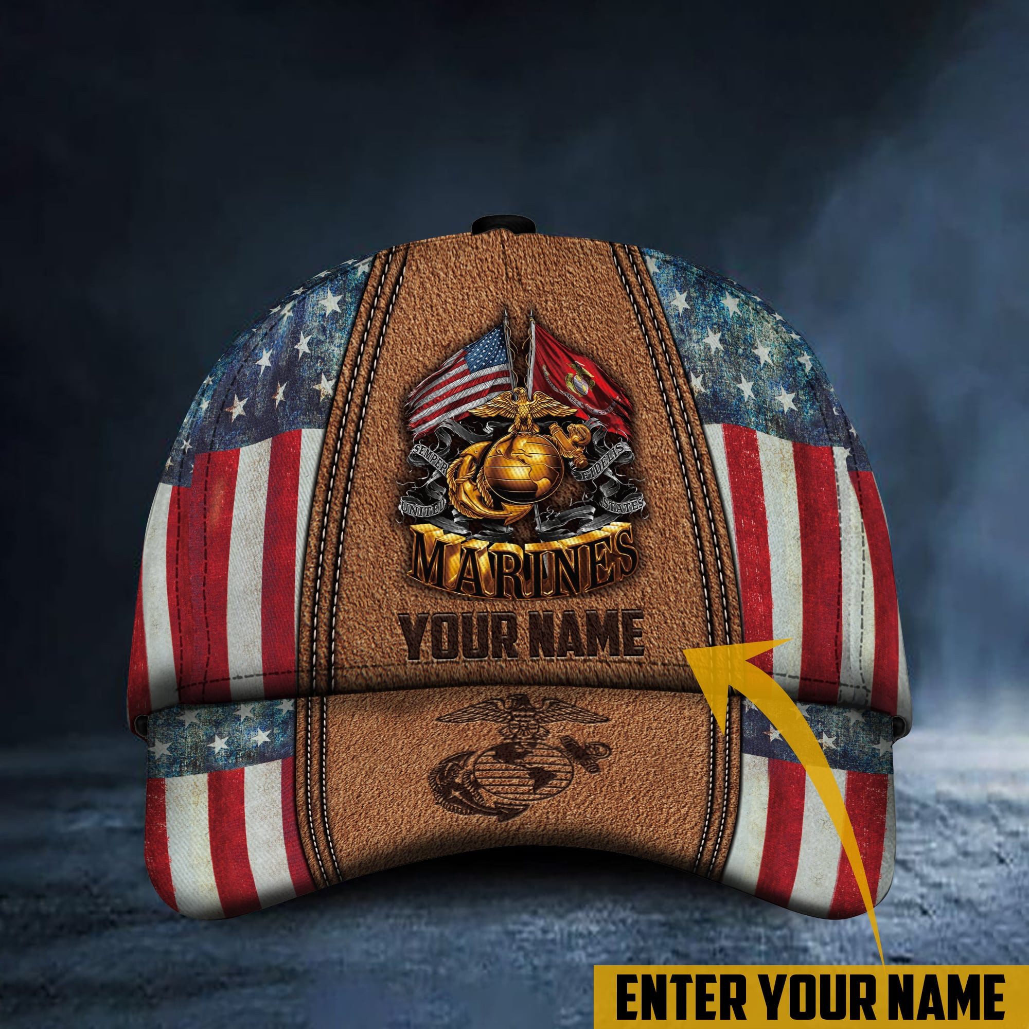 Personalized Multiservice 3D Printed Veteran Cap Trucker Hats Custom Hats Gifts For Men & Women