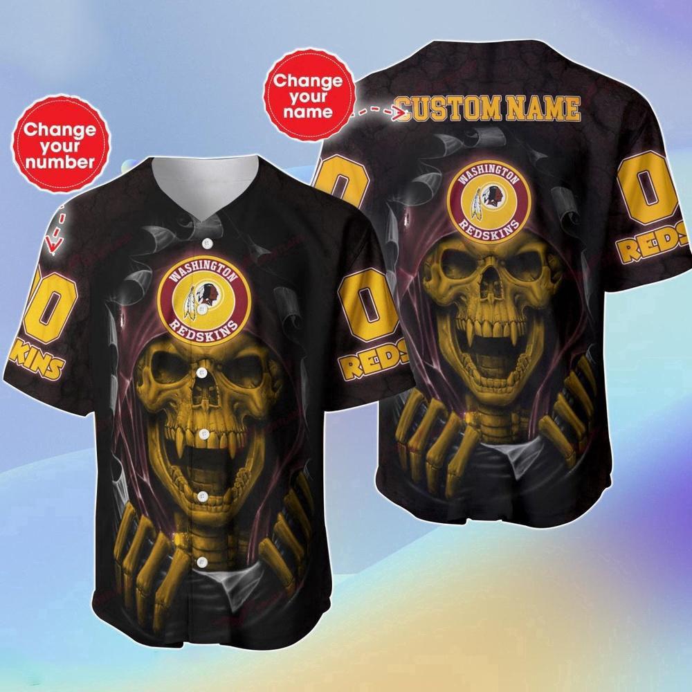 Personalized Name & Number NLF Washington Commanders Halloween Baseball Jersey Shirt Gift For Fans