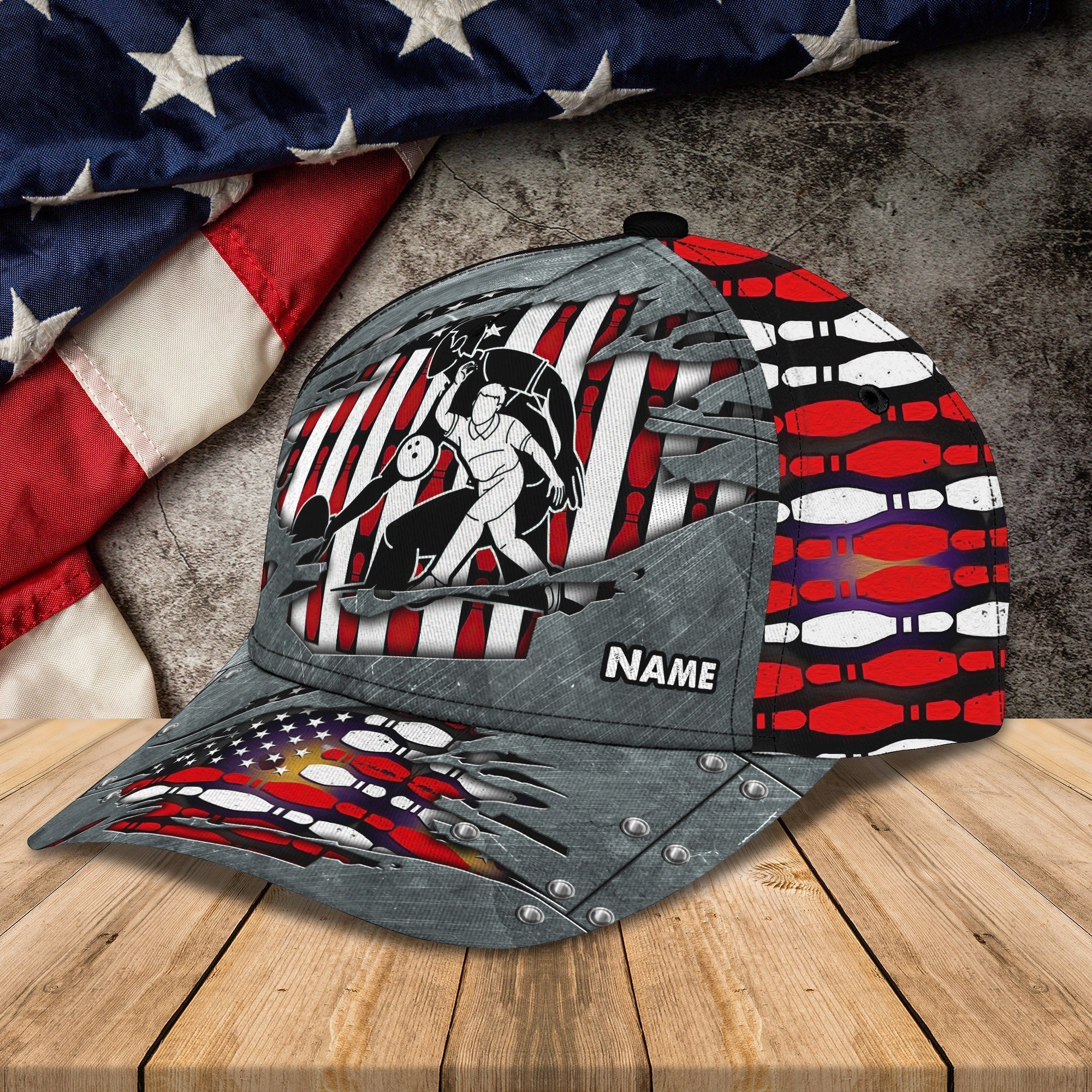 Personalized Name 3D All Over Print Bowling Cap Hat, Bowler Hat Full Print, Team Bowling Baseball Hat Trucker Hats Custom Hats Gifts For Men & Women