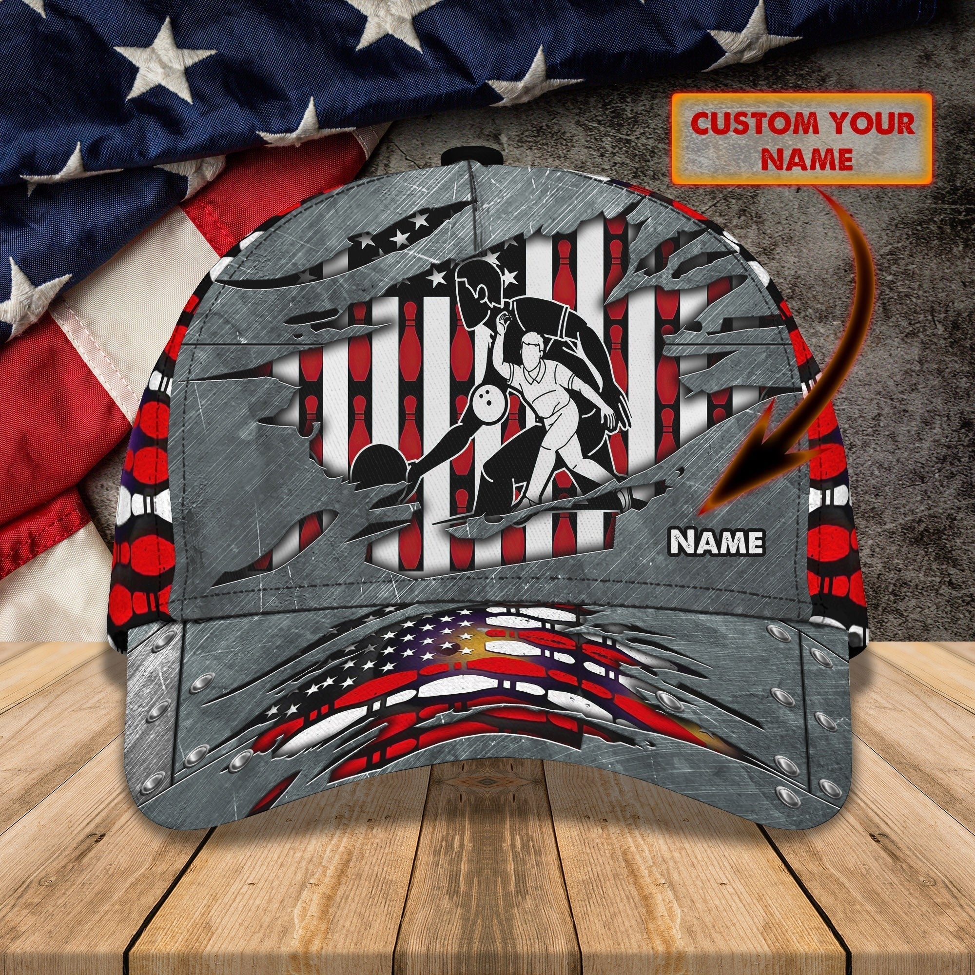 Personalized Name 3D All Over Print Bowling Cap Hat, Bowler Hat Full Print, Team Bowling Baseball Hat Trucker Hats Custom Hats Gifts For Men & Women