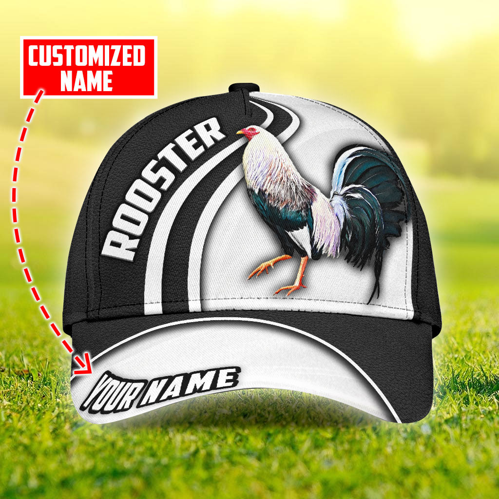Personalized Name 3D Full Printed Mexican Rooster Cap Hat, Mexico Chicken Baseball Cap Hat Trucker Hats Custom Hats Gifts For Men & Women