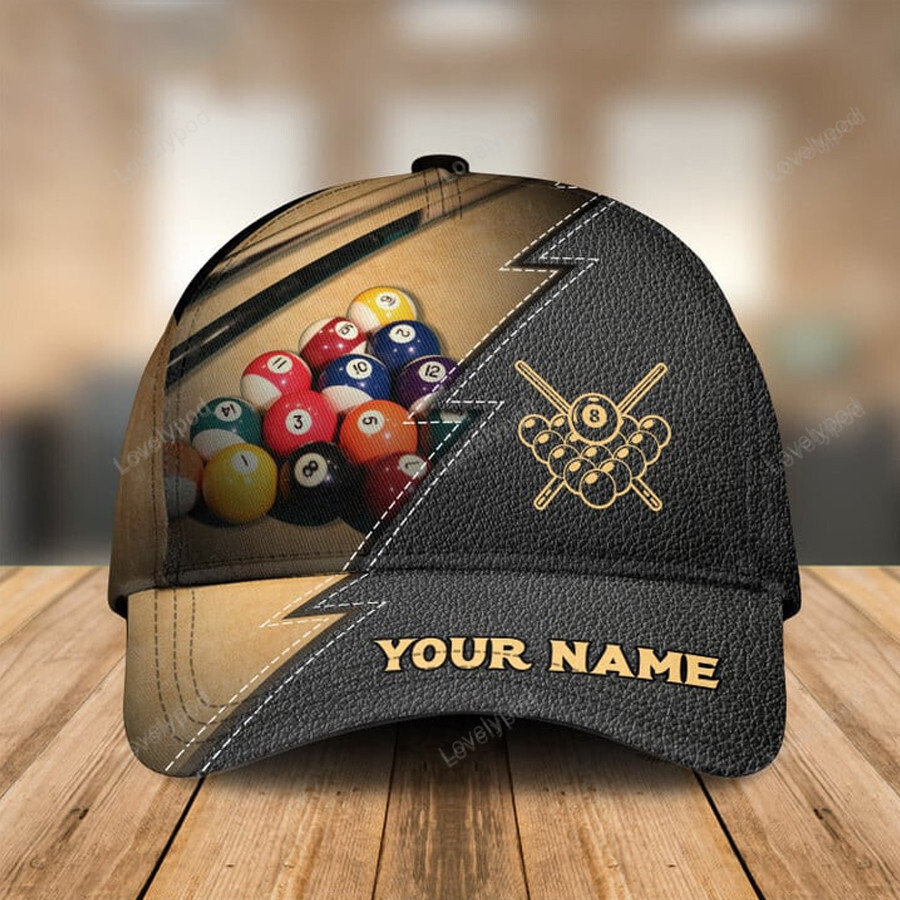 Personalized Name Billiard Classic Cap, Billiard hat for men, Gift for billiard player Trucker Hats Custom Hats Gifts For Men & Women
