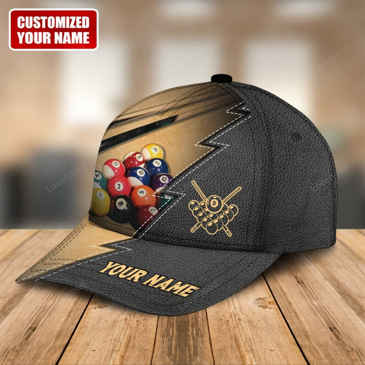 Personalized Name Billiard Classic Cap, Billiard hat for men, Gift for billiard player Trucker Hats Custom Hats Gifts For Men & Women