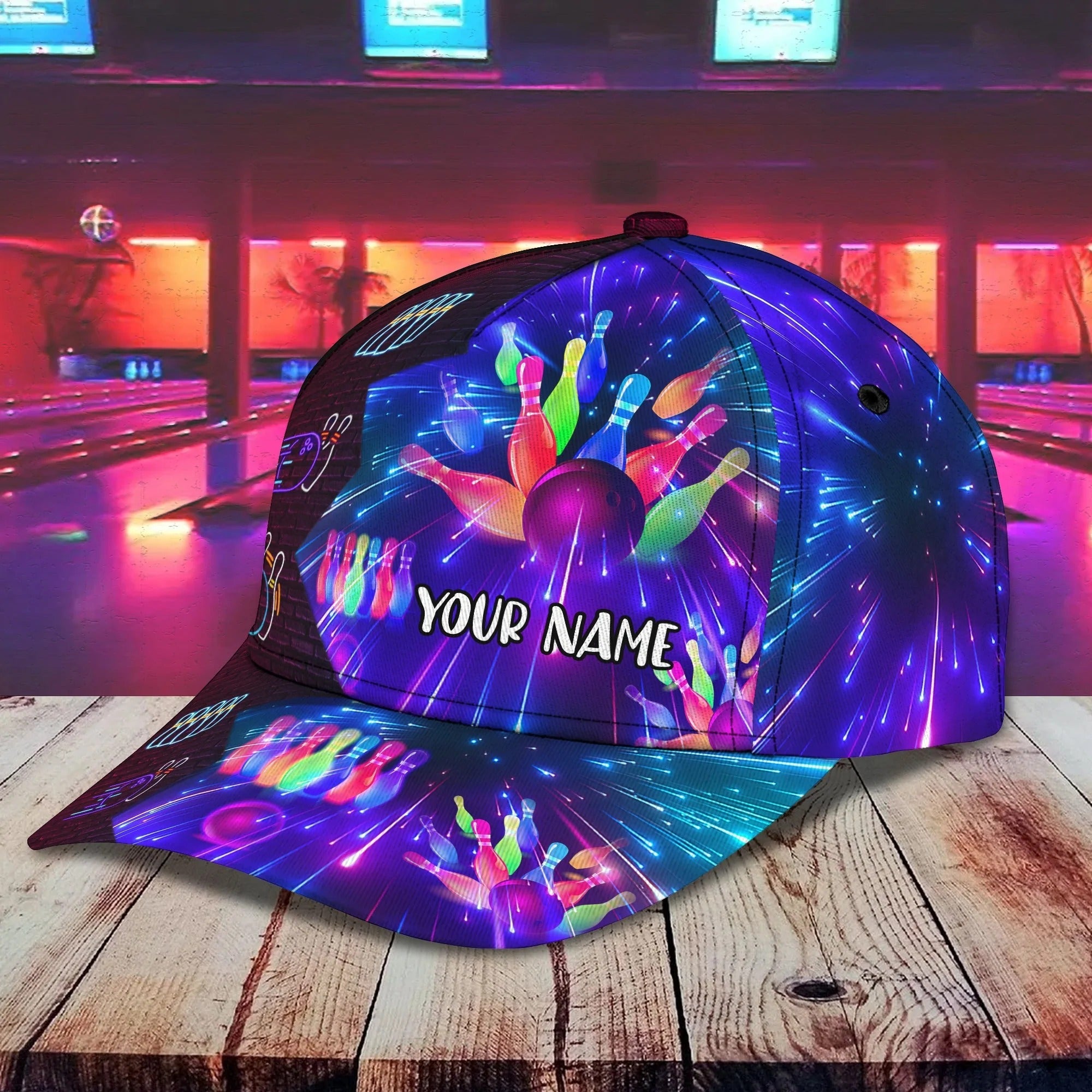 Personalized Name Bowling Cap Hat, Baseball Cap For Bowler, Bowler Hat, Gift For Bowling Player Trucker Hats Custom Hats Gifts For Men & Women