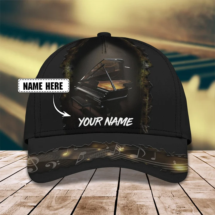 Personalized Name Cap Piano II Trucker Hats Custom Hats Gifts For Men & Women