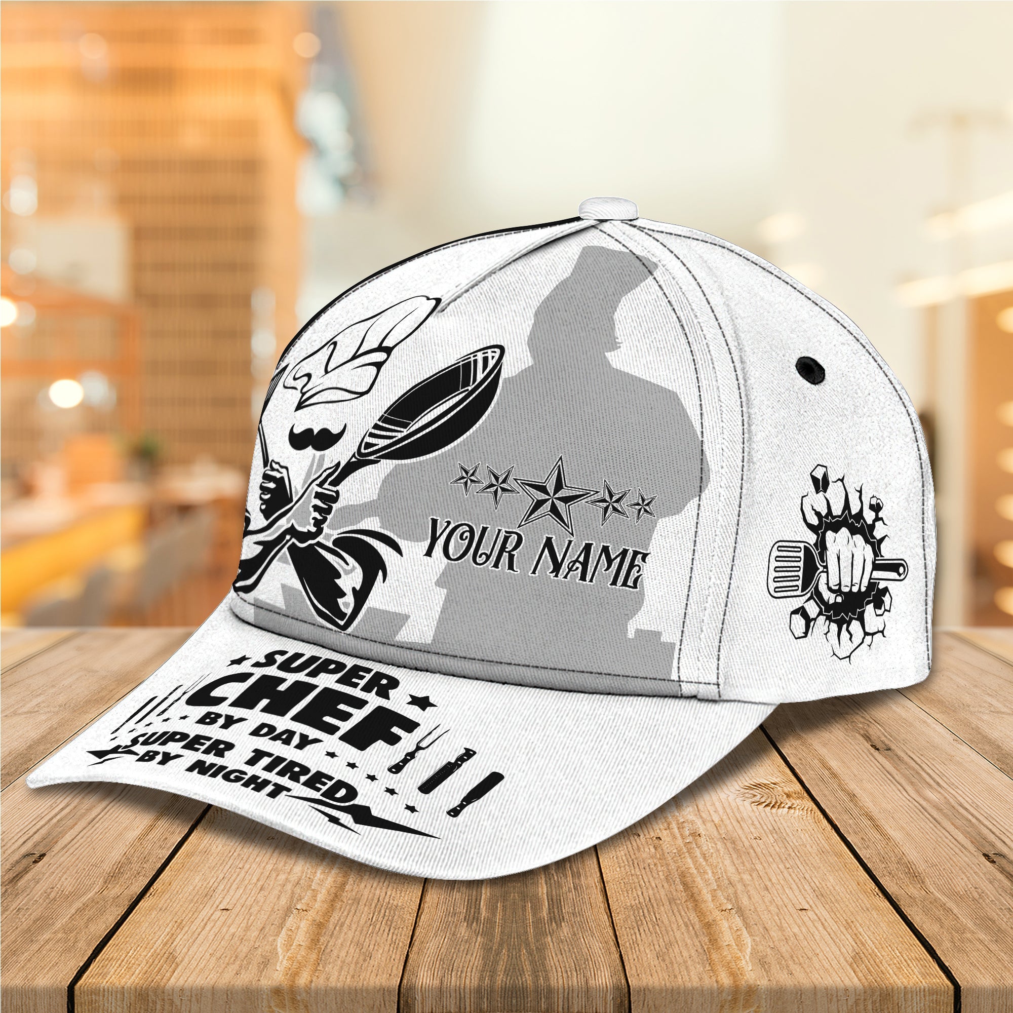 Personalized Name Chef6 Classic Cap Trucker Hats Custom Hats Gifts For Men & Women