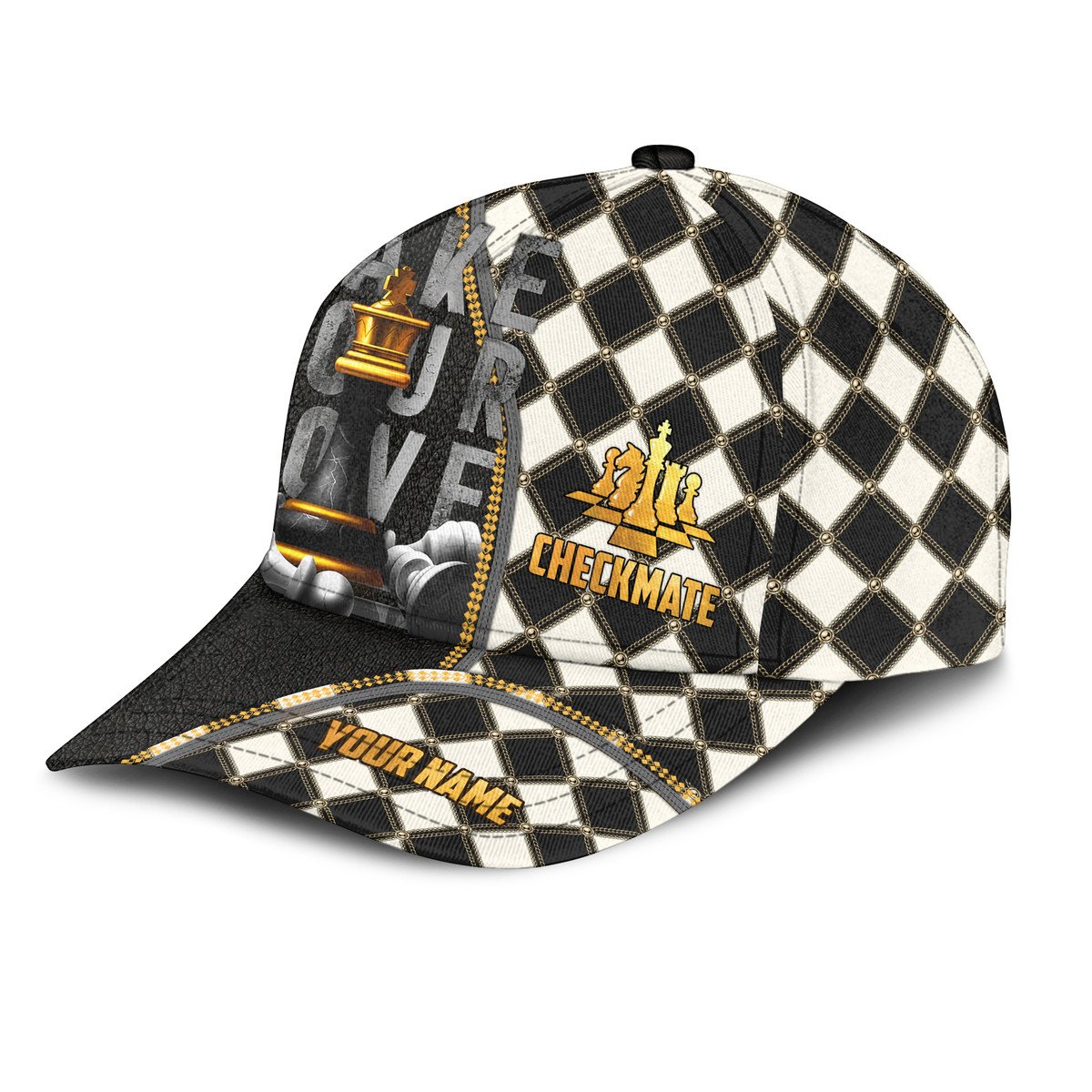 Personalized Name Chess Classic Cap, Make Your Move Checkmate Cap Chess, Hat for Chess Player Trucker Hats Custom Hats Gifts For Men & Women
