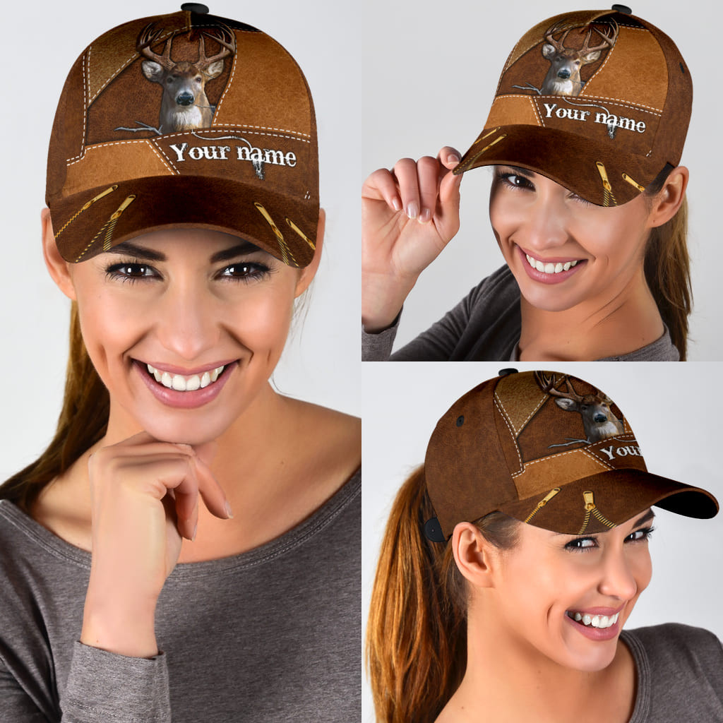 Personalized Name Deer Hunting Cap DA Trucker Hats Custom Hats Gifts For Men & Women