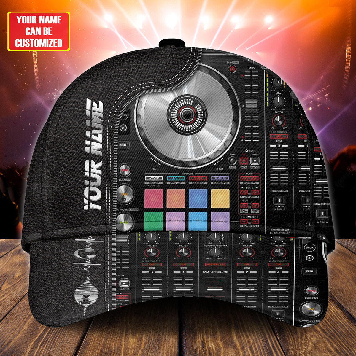 Personalized Name DJ Classic Cap - LP01 P240601 Trucker Hats Custom Hats Gifts For Men & Women