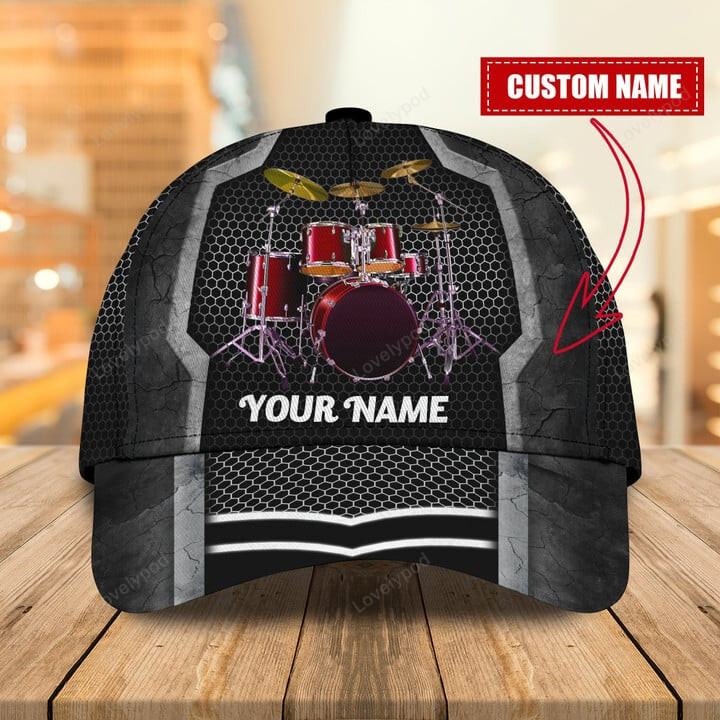 Personalized Name Drum 13 Classic Cap, Drum hat for men and women Trucker Hats Custom Hats Gifts For Men & Women