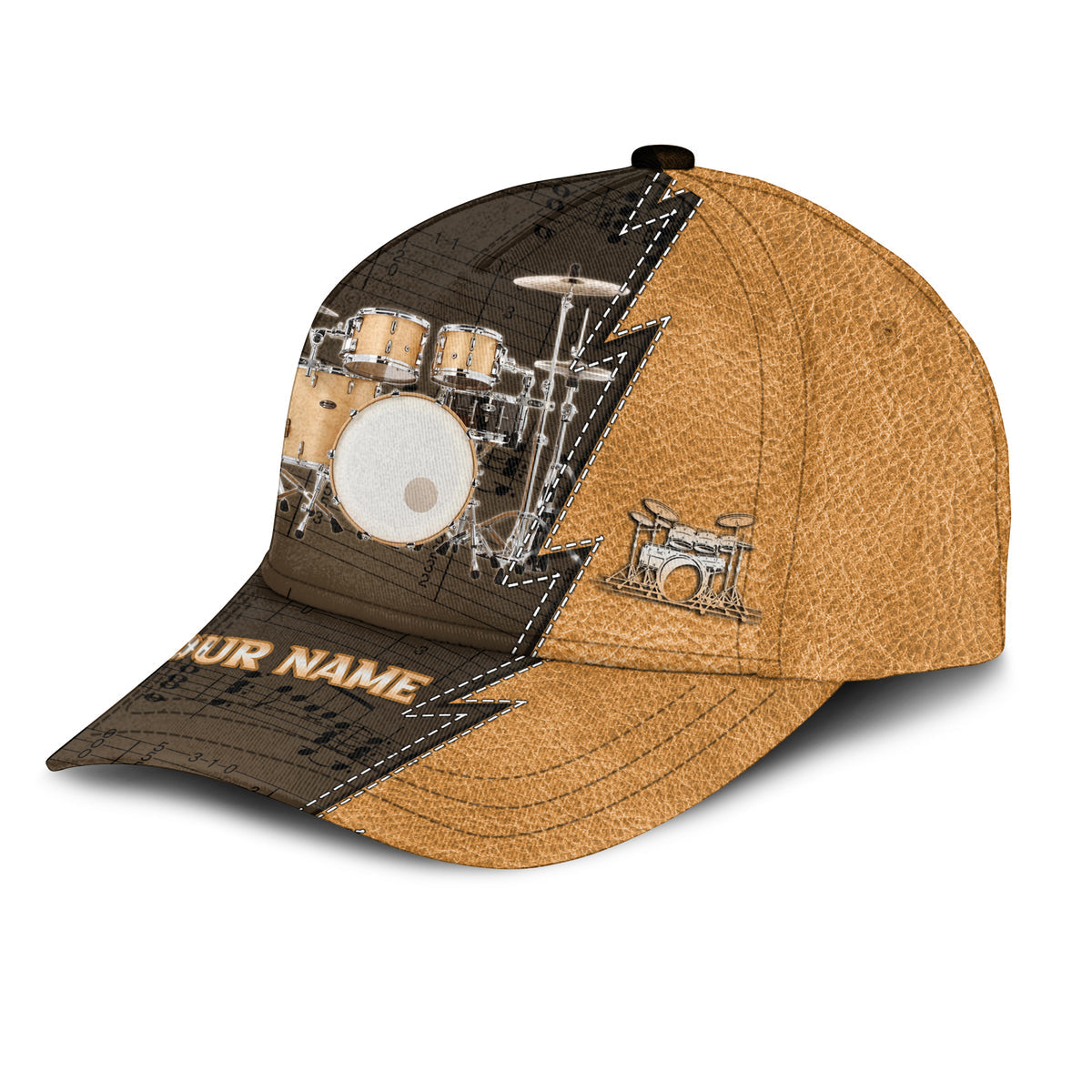 Personalized Name Drum LP3 Classic Cap Trucker Hats Custom Hats Gifts For Men & Women