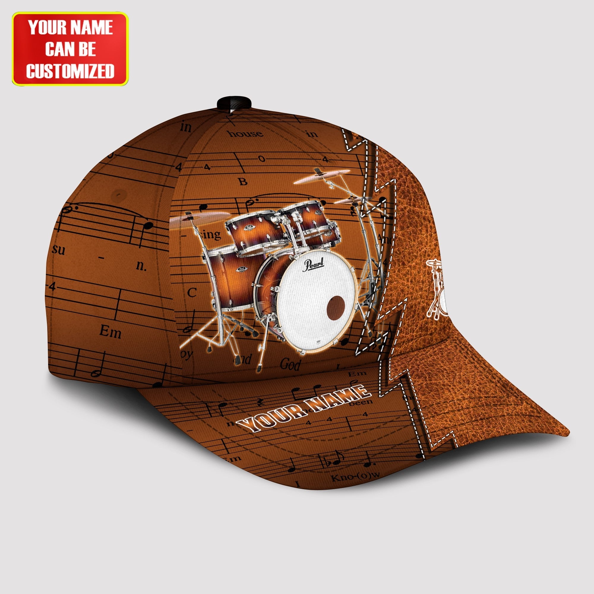 Personalized Name Drum LP4 Classic Cap P240304 Trucker Hats Custom Hats Gifts For Men & Women