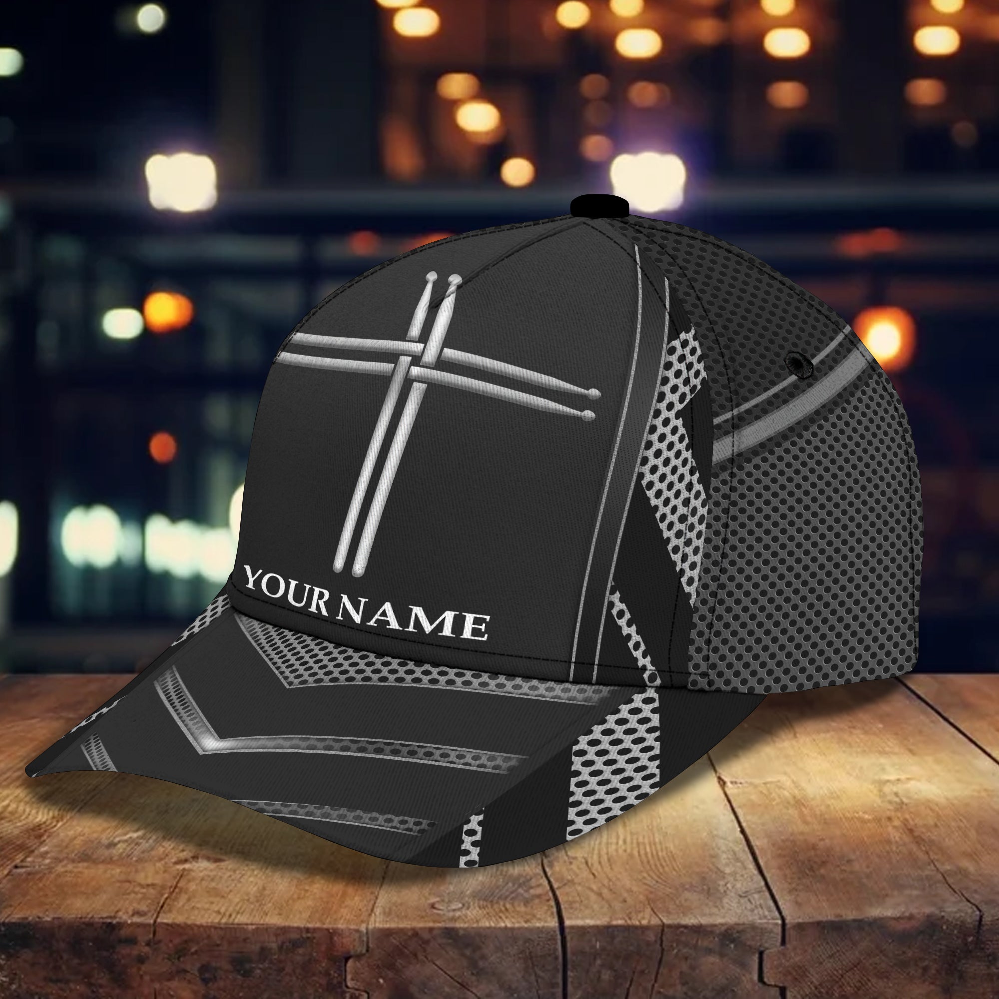 Personalized Name Drummer Classic Cap - Customizable Gift Trucker Hats Custom Hats Gifts For Men & Women