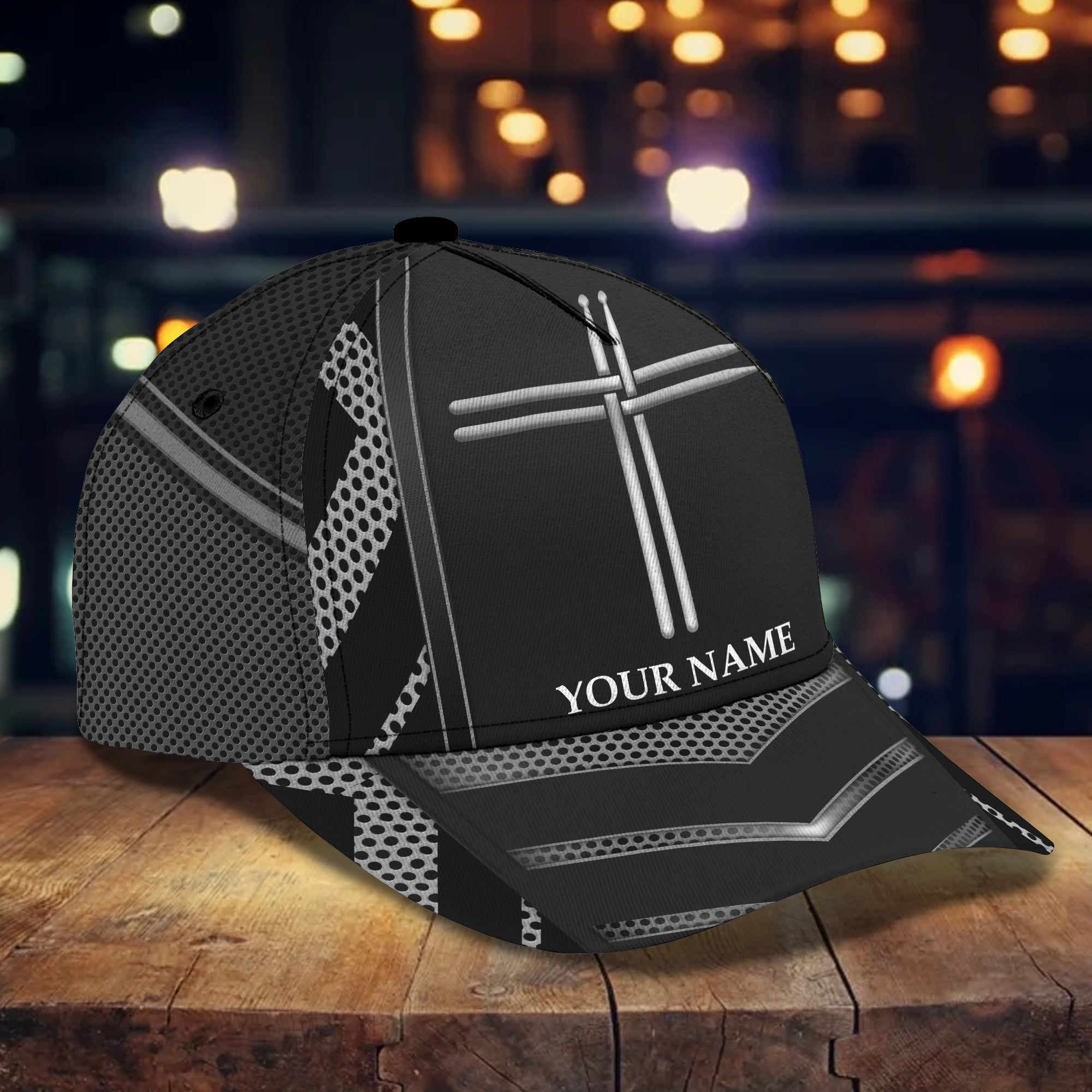 Personalized Name Drummer Classic Cap - Customizable Gift Trucker Hats Custom Hats Gifts For Men & Women