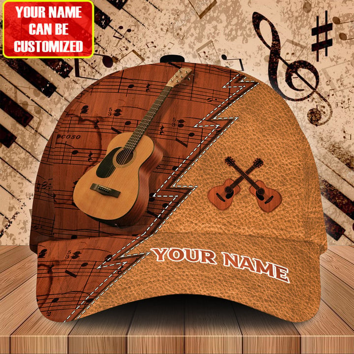 Personalized Name Guitar LP01 3D Classic Cap Trucker Hats Custom Hats Gifts For Men & Women