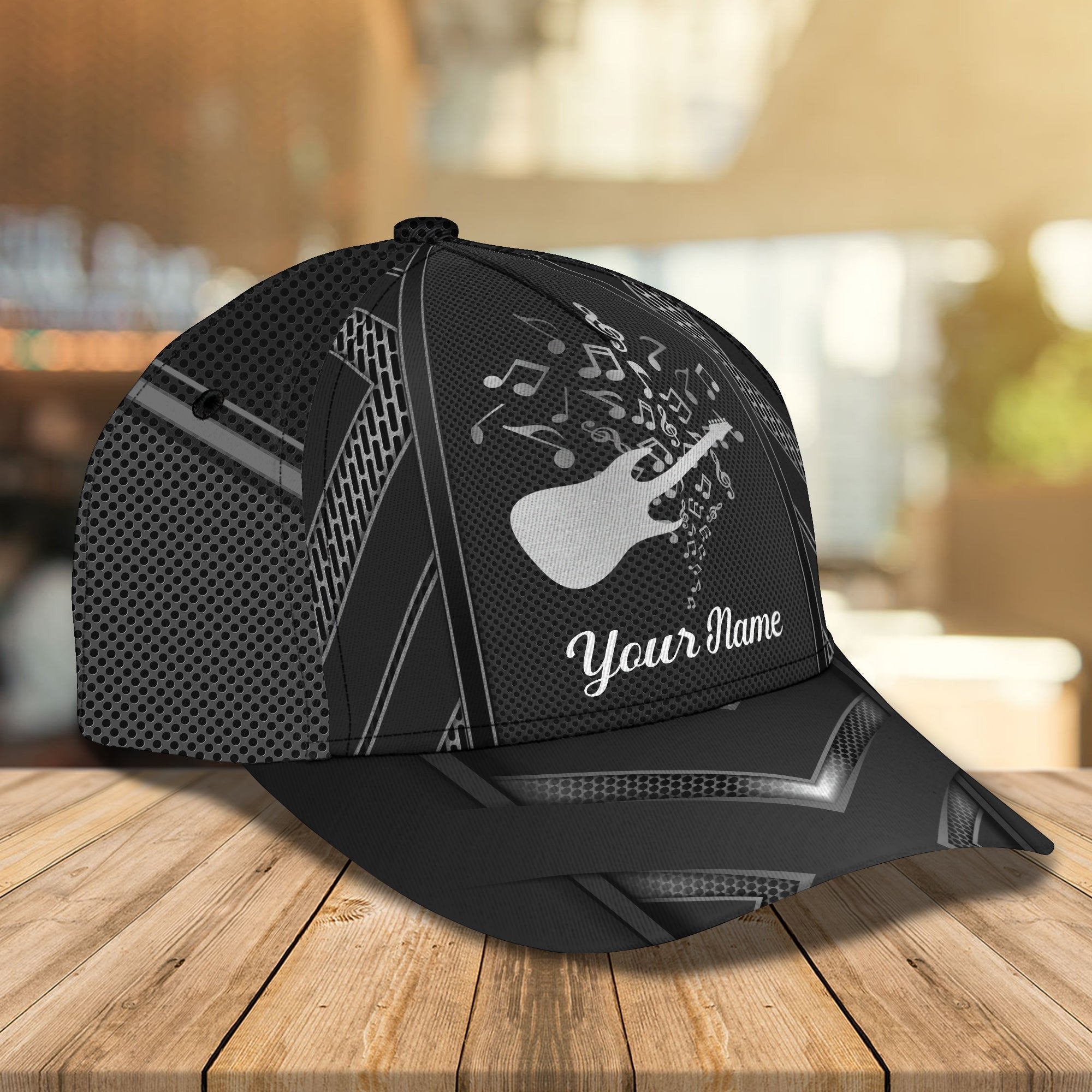 Personalized Name Guitar4 Classic Cap Trucker Hats Custom Hats Gifts For Men & Women