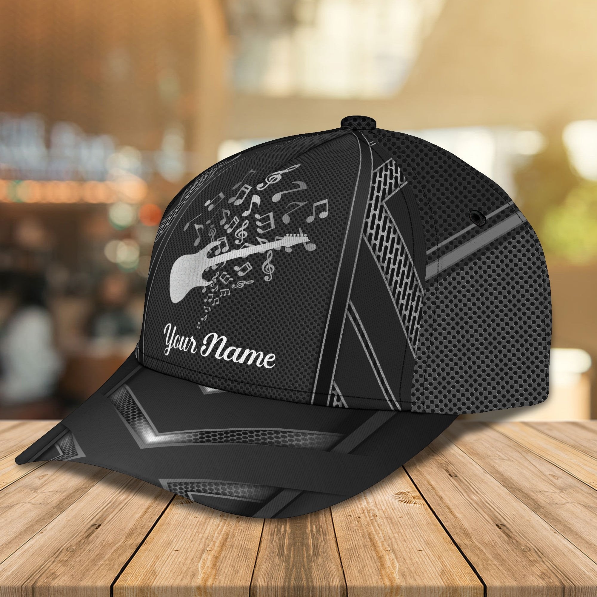 Personalized Name Guitar4 Classic Cap Trucker Hats Custom Hats Gifts For Men & Women