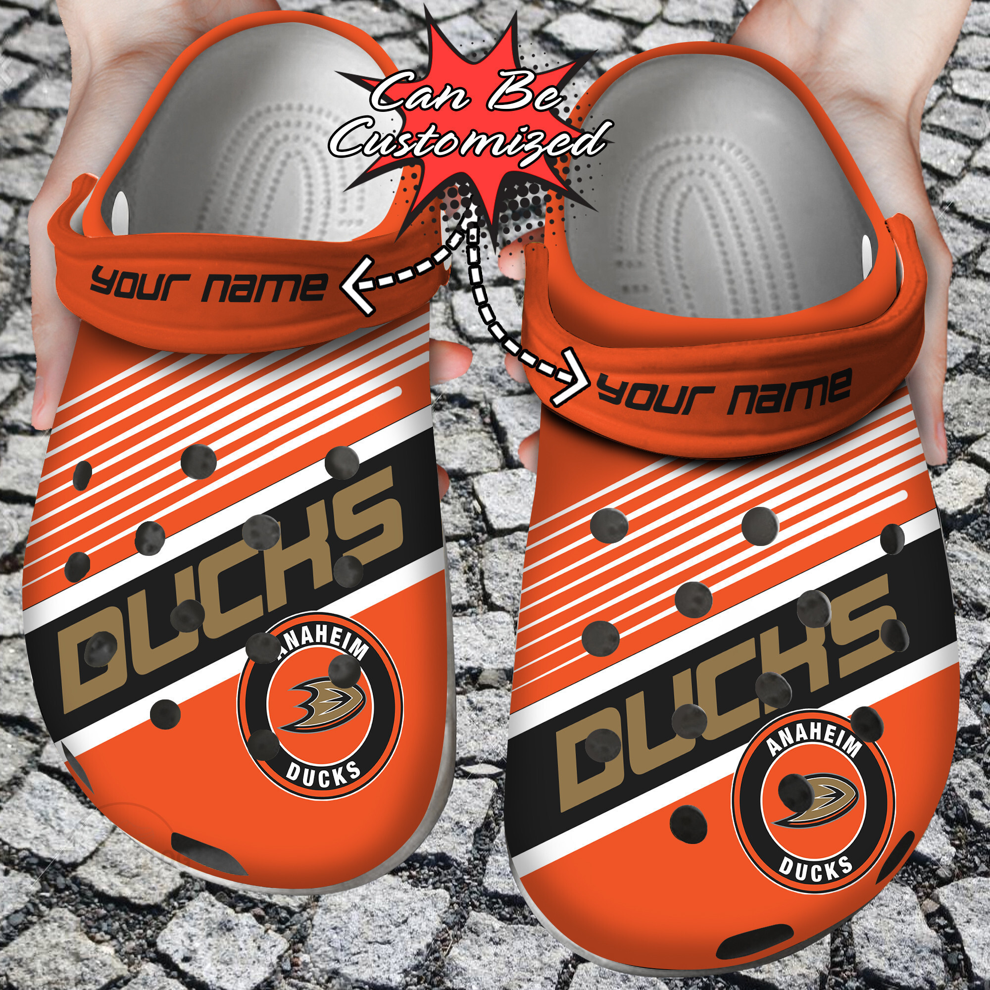Personalized Name Logo Team Hockey Colors New clog Shoes