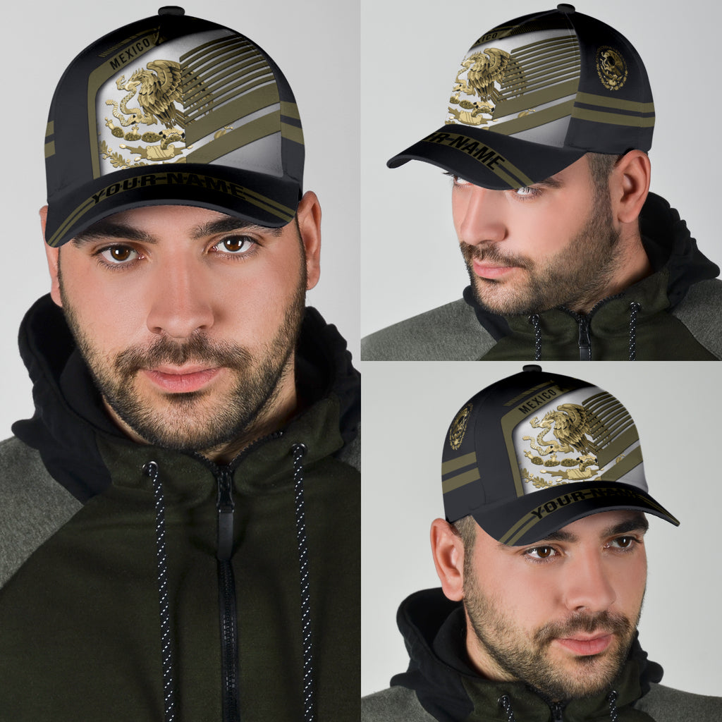 Personalized Name Mexico 3D full printed Classic Cap baseball cap, Mexican Cap hat Trucker Hats Custom Hats Gifts For Men & Women