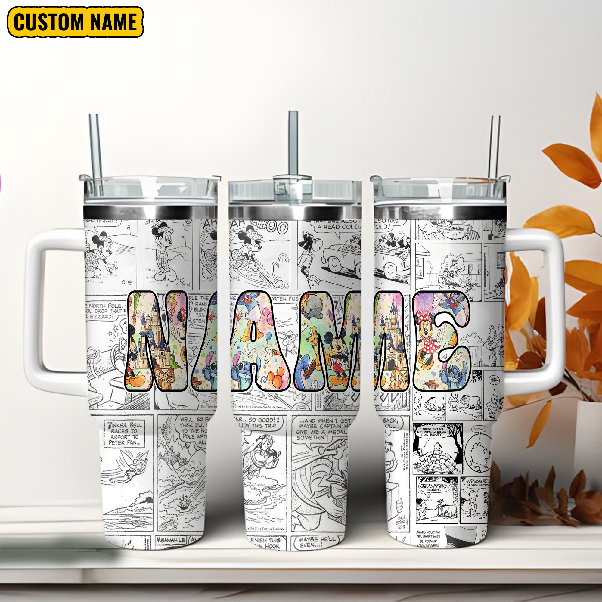 Personalized Name Mickey And Friends Disney Cartoon Custom Stanley Cup 40 oz 30 oz Tumbler With HandleTVC2301973