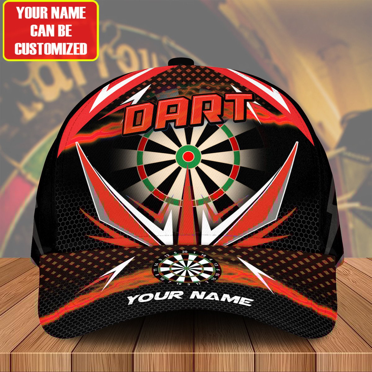 Personalized Name Multi Color Darts Classic Cap, Idea Gift for Dart Lover, Dart Cap Hat Trucker Hats Custom Hats Gifts For Men & Women