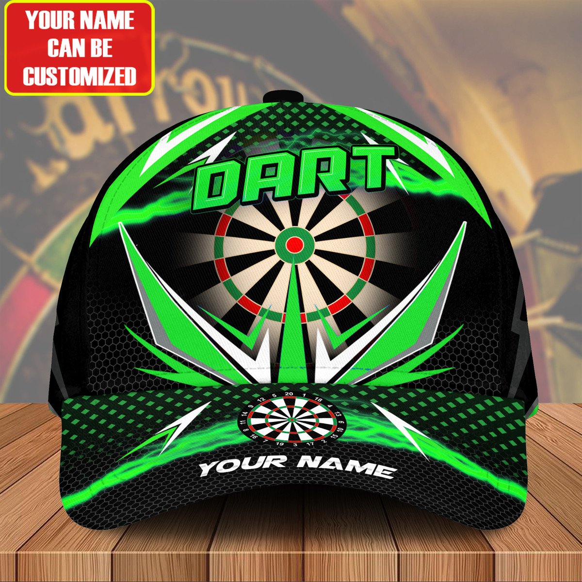 Personalized Name Multi Color Darts Classic Cap, Idea Gift for Dart Lover, Dart Cap Hat Trucker Hats Custom Hats Gifts For Men & Women