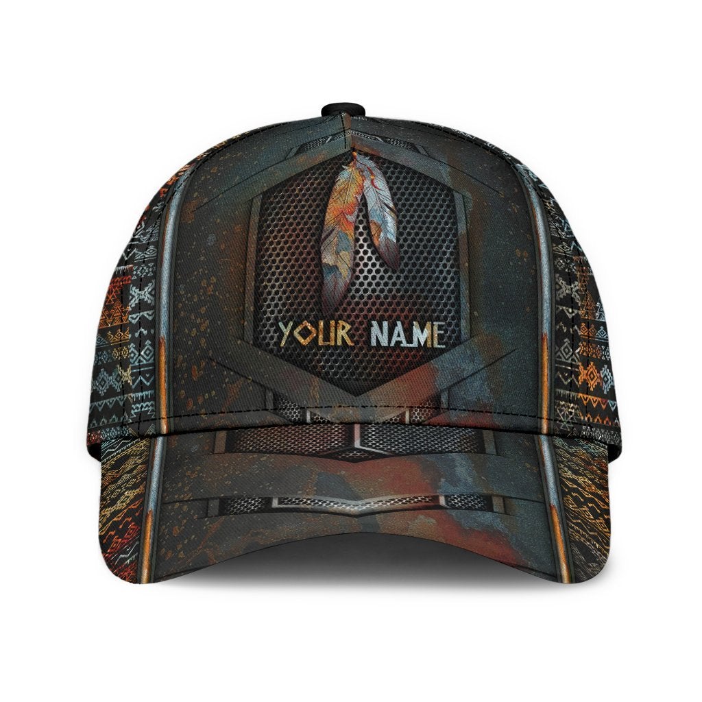 Personalized Name Native American Classic Cap Trucker Hats Custom Hats Gifts For Men & Women