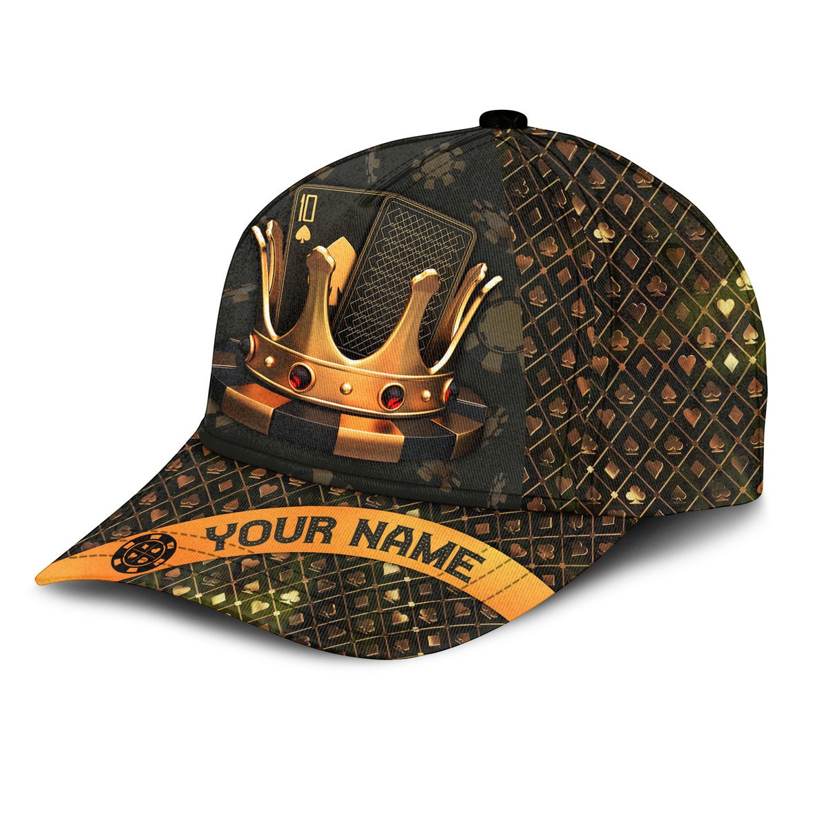 Personalized Name Poker Classic Cap, King of Poker Baseball Cap, Gift for Poker Player Trucker Hats Custom Hats Gifts For Men & Women