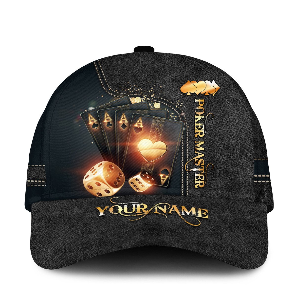 Personalized Name Poker Master Classic Cap, Idea Gift Hat for Poker Player, Poker Cap Trucker Hats Custom Hats Gifts For Men & Women