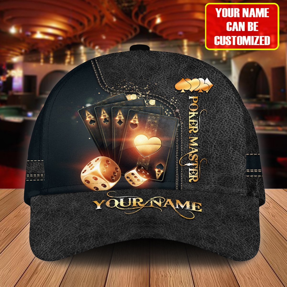Personalized Name Poker Master Classic Cap, Idea Gift Hat for Poker Player, Poker Cap Trucker Hats Custom Hats Gifts For Men & Women