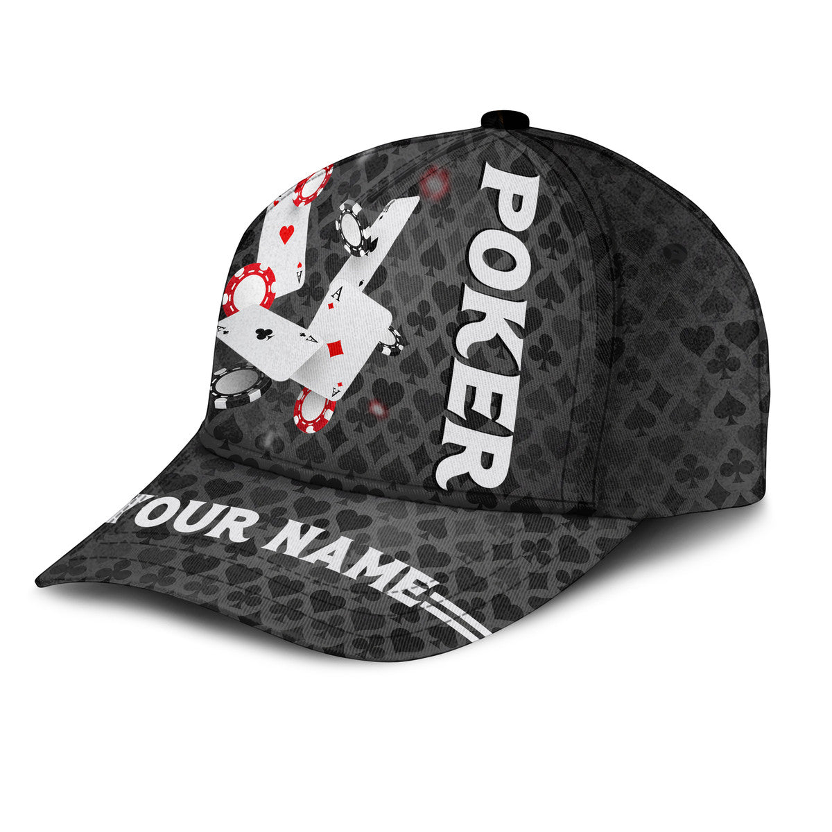 Personalized Name Poker Q6 Classic Cap Trucker Hats Custom Hats Gifts For Men & Women
