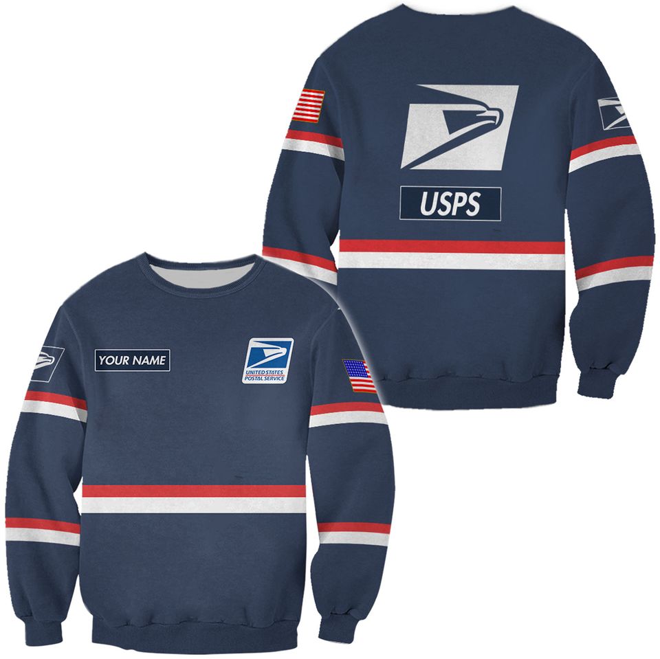 Personalized Name Postal Service Sweatshirt, Gift For Postal Worker TS296
