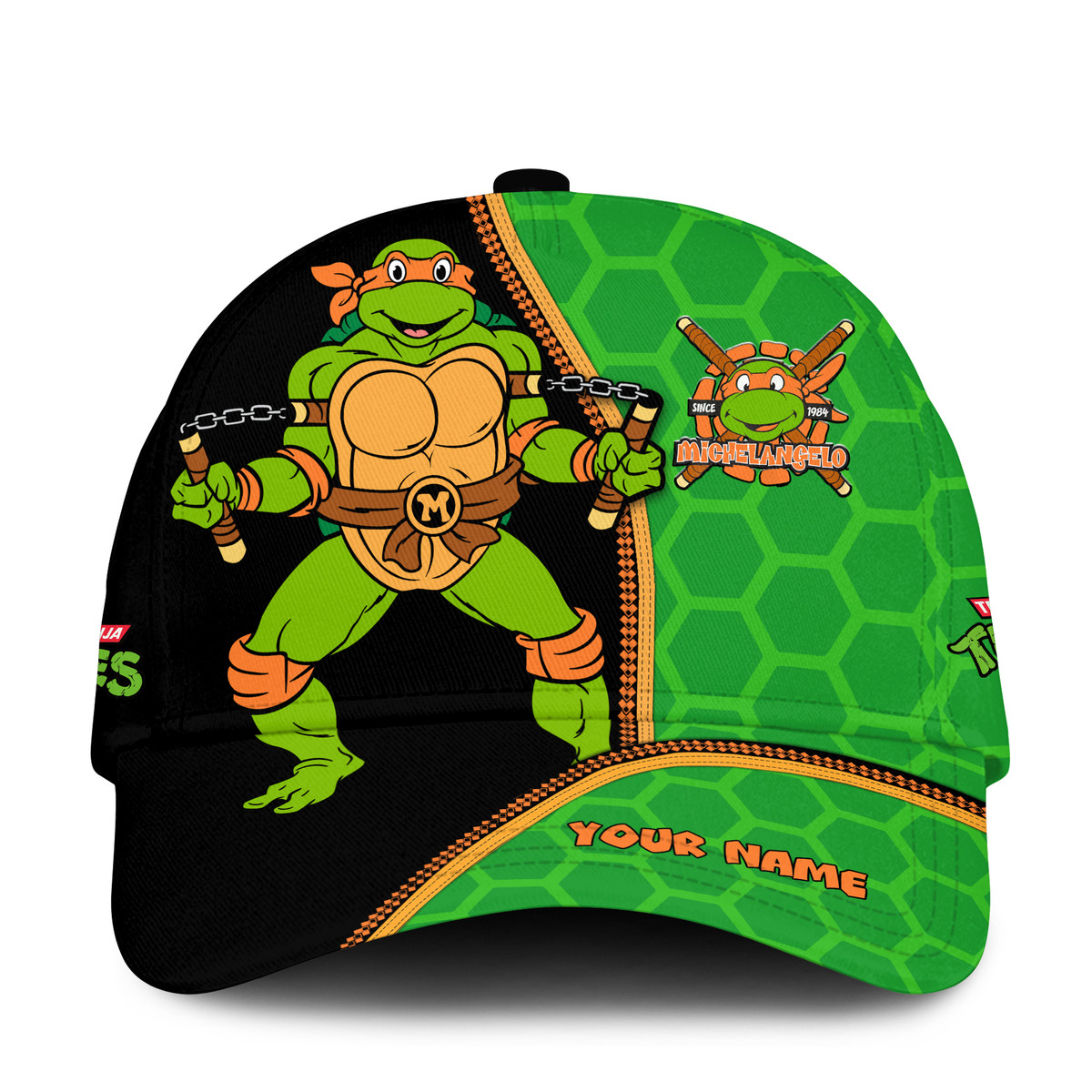 Personalized Name TMNT Michelangelo Classic Cap Trucker Hats Custom Hats Gifts For Men & Women