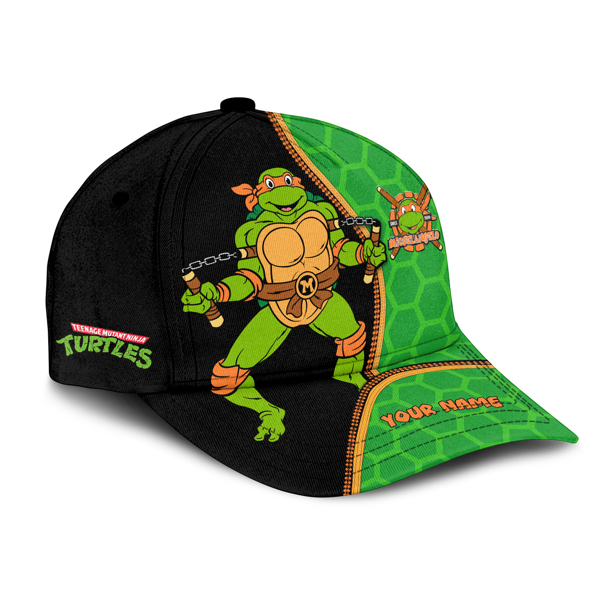 Personalized Name TMNT Michelangelo Classic Cap Trucker Hats Custom Hats Gifts For Men & Women